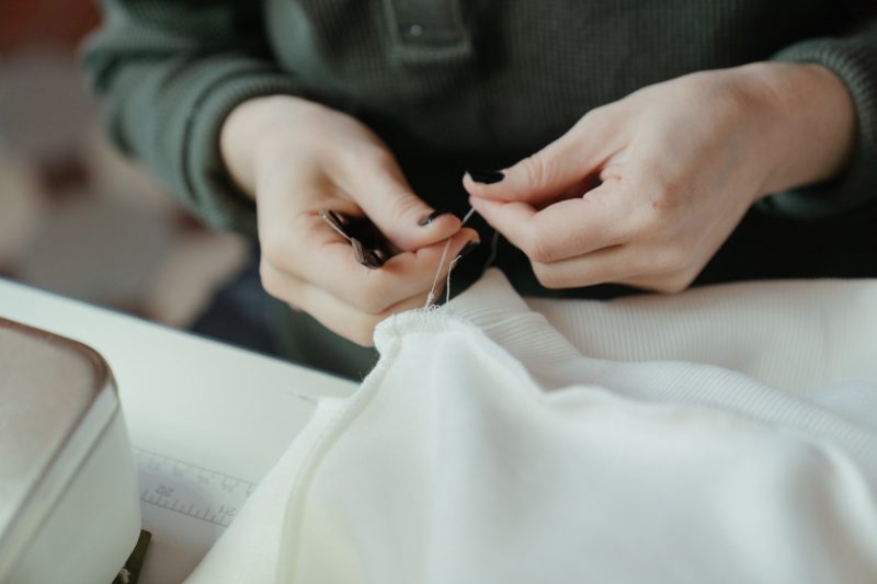 Sewing and mending clothes by hand as an alternative for the no new clothes challenge